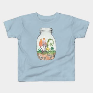 Watercolor Mason Jar Terrarium Kids T-Shirt